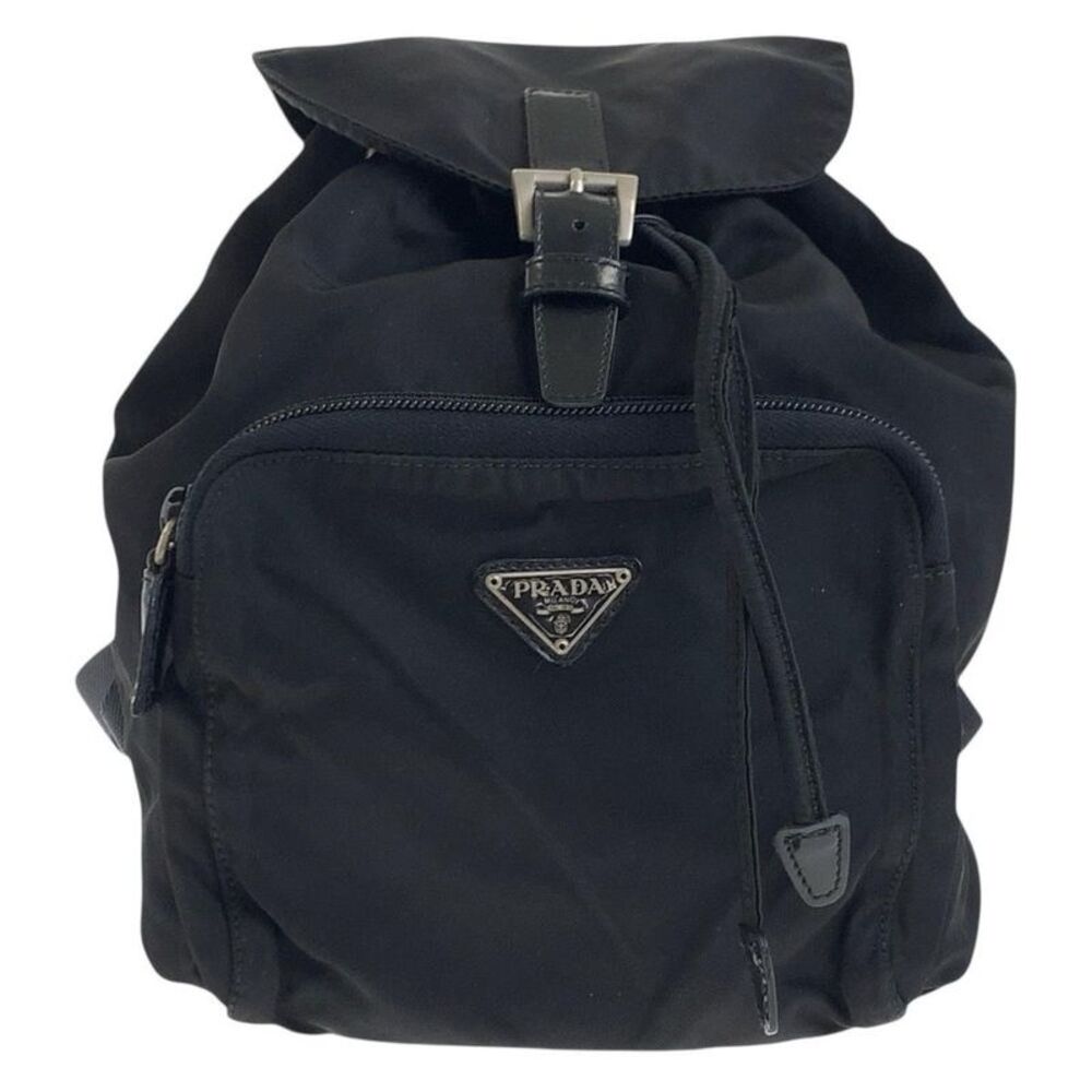 Pre Loved Prada Nylon Drawstring Backpack Women B… - image 1